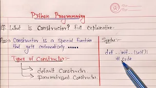 Python Constructor Learn Coding