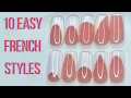 Easy French Tip Nails French Nail Art Designs Tutorial