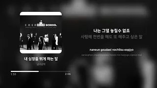 남녀공학 Coed School 내 심장을 뛰게 하는 말 Listen To My Pounding Heart 가사 Lyrics  남녀공학 Coed School 내 심장을 뛰게 하는 말 Listen To My Pounding Heart 가사 Lyrics