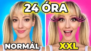 24 ÓRÁIG XXL SZEMPILLÁKKAL!😱😜 #24óra