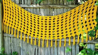 Easy Crochet Summer Shawl Wrap Tutorial