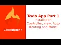 Todo App Tutorial Part 1 using Codeigniter 4