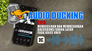 cara memperkecil dan memperbesar musik latar pada voiceover di capcut audio ducking