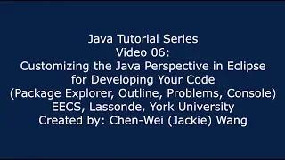 EECS1021 Java Tutorial 06