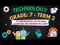 Grade 7 Technology Exam Revision Questions and Answers Term 2