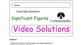 Significant Figures Answers - Corbettmaths