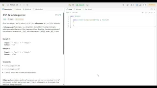 392 Is Subsequence Java Leetcode Strings Fundamentals