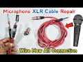 Microphone Xlr Cable Repair Female Xlr to Ts Jack Pin Wire Connection