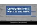 Google Fonts with HTML and CSS OLD - see link in description