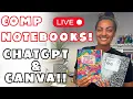 Composition Notebooks - Canva CHATGPT For Beginners
