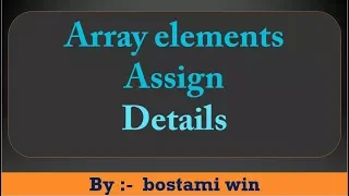 Array element assignment in java
