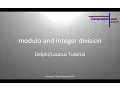 Lazarus Tutorial - Modulo and integer division