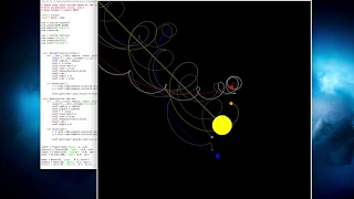 Super easy model of the solar system using Python 3 and Turtle