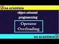 Operator Overloading in Unary Operator Overloading AA Academia