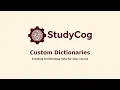 StudyCog - Custom Dictionaries