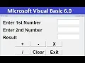 Calculator Program in Visual Basic 6 0 using Text box Command Button and Label