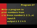 PYTHON Write a program to print numbers from 1 to Given number 1 2 3 n VL INFOTECH