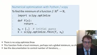 1 2 Numerical optimization in Python