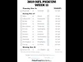 NFL Week 11 Picks