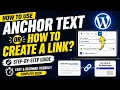 How to Use Anchor Text or How to Create a Link