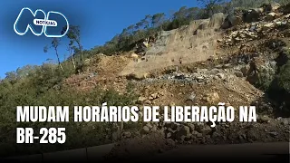 Mudam horários de liberação do trânsito na BR-285 em Timbé do Sul