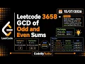 LeetCode 3658 GCD of Odd and Even Sums Java Solution Math CodeByTushu