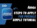 How to American Express Presale Get American Express Presale Code Amex