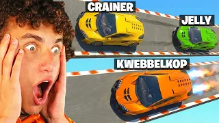 JELLY vs CRAINER vs KWEBBELKOP in GTA 5 Race!