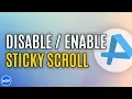 How to Disable Sticky Scroll in VSCode Manage Sticky Scroll in Code Editor