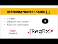 How to Define MetaCharacter Inside Characterset Regex Tutorial Part-9
