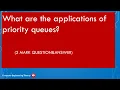 computer engineering are the applications of priority queues