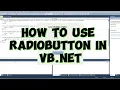 How to use Radiobutton in VB Net