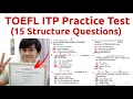 A Full TOEFL Structure Practice Test with ANSWERS