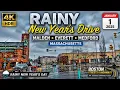 Rainy New Year s Drive Malden Everett Medford MA 4K R Scenic Tour 2025