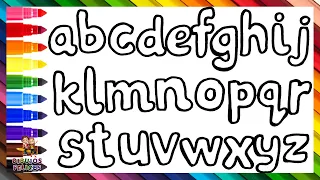 Dibuja Y Colorea El Abecedario 🔡🔠🌈 Aprende Letras y Colores en Español 🇦-🇿 Dibujos Para Niños