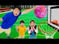 Alex and Charlotte Play Basketball and Learn To Get Better at Sports