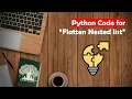 Learn Python in Tamil How to Flatten Nested List GURUKULA TAMIL