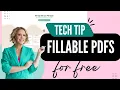Create Fillable PDFs Workbooks Lead Magnets for Free Senja Tutorial Tech Tip