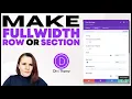 Make a Fullwidth Row in Divi Theme