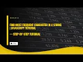 Find Most Frequent Character in a String JavaScript Tutorial