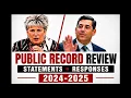 PUBLIC RECORD REVIEW STATEMENTS RESPONSES 2024 2025