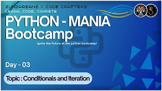 Python-Mania Day - 03 Conditionals and Iteration IITM BS DEGREE