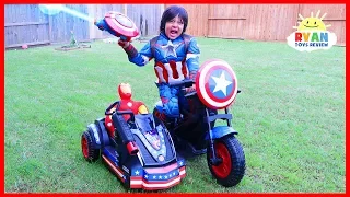 Download Avengers Superhero Captain America Motorcycle Power Wheels Ride On Car! MP3