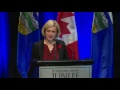 Premier Notley speaks at Jim Prentice memorial