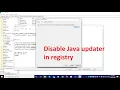 FIXED Disable Java updater in registry
