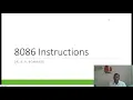 8086 Instruction Set Part 1