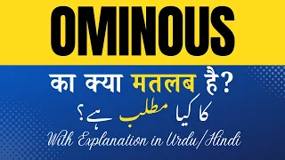 Ominous Meaning in Hindi Ominous Ka Kya Matlab Hota Hai Explanation Included