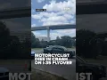Motorcyclist dies in crash on I-35 to Ben White flyover falls to service road below