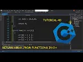 Returning Arrays from Functions in C Tutorial 40 Array Values in Functions Class 40