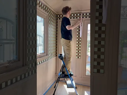 GENIUS Painters Tape DIY Wallpaper *The Reveal*